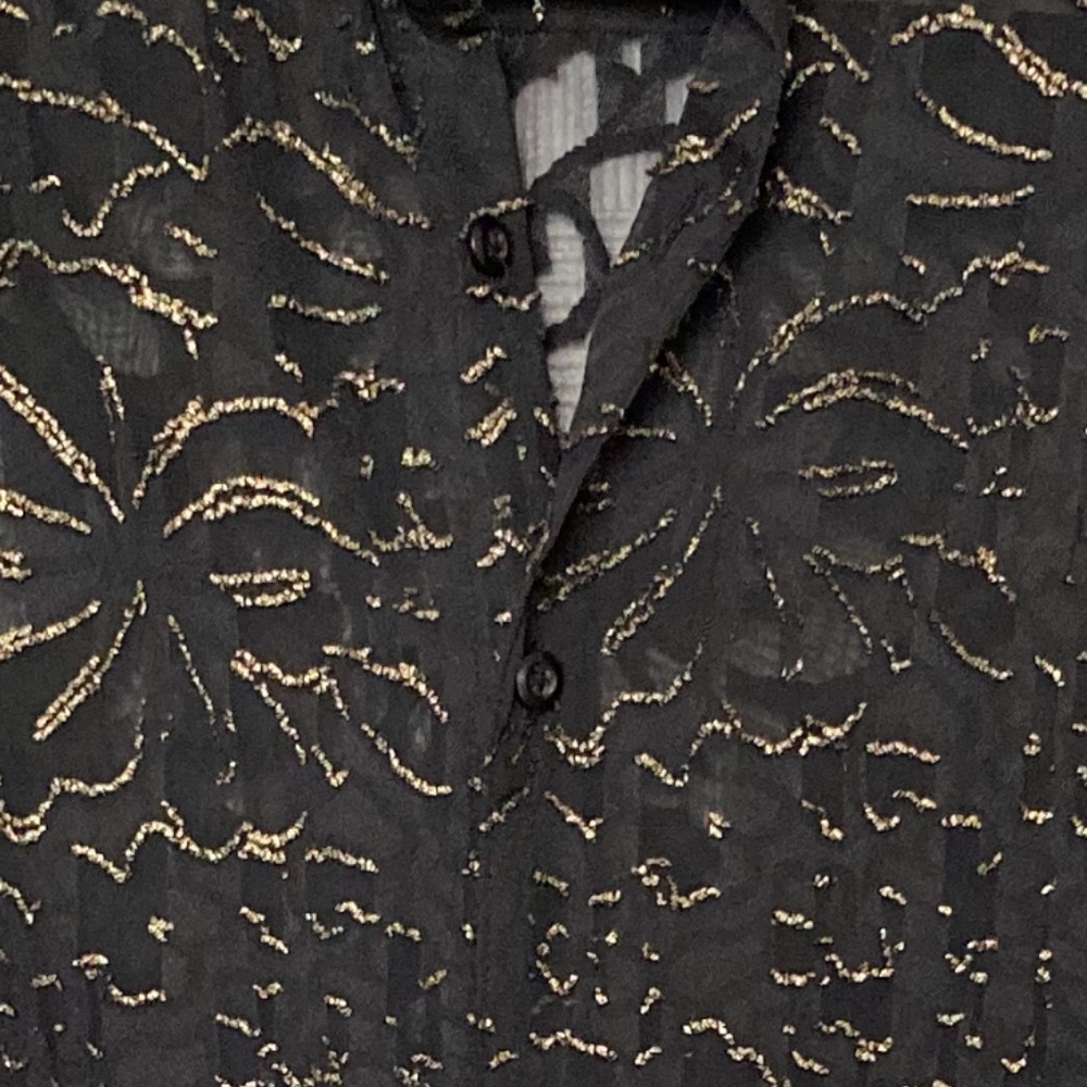 Black and gold sheer top - Picture 7 of 9
